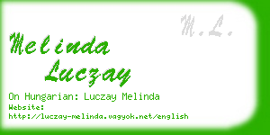 melinda luczay business card